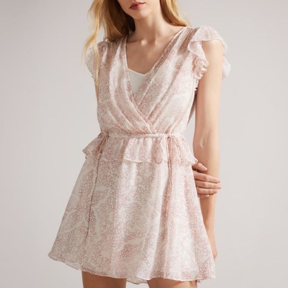 Ted Baker London Evelyna Printed Texture GGT Mini Dress Size 8